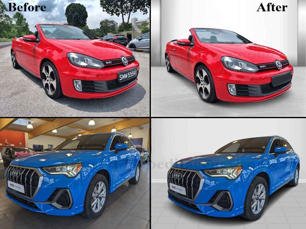 car background replacement Service by photo edit agency